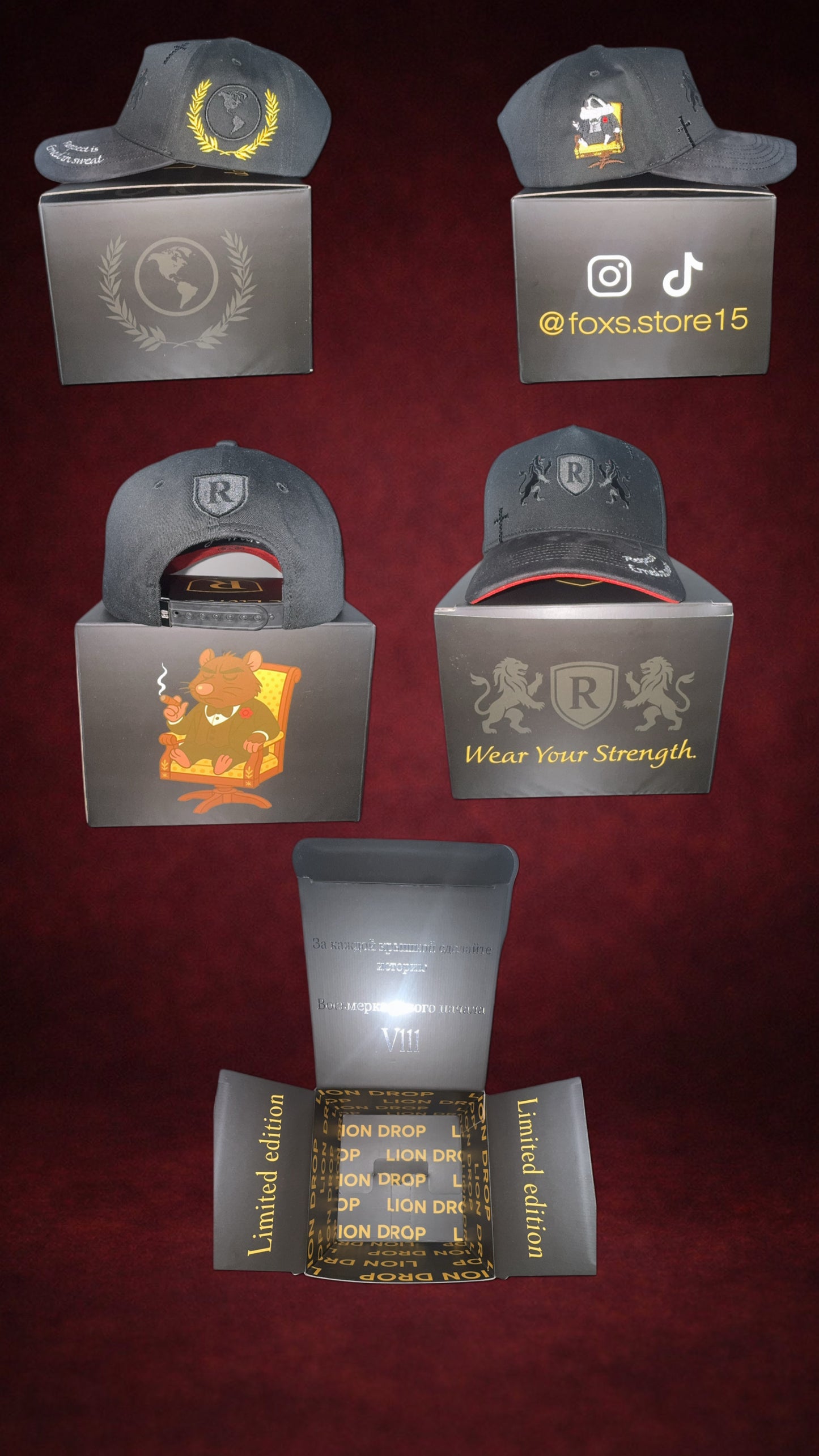 Lion Drop Limited Edition Snapback – Black & Gold